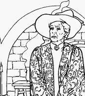 coloriage la directrice minerva mac gonagall